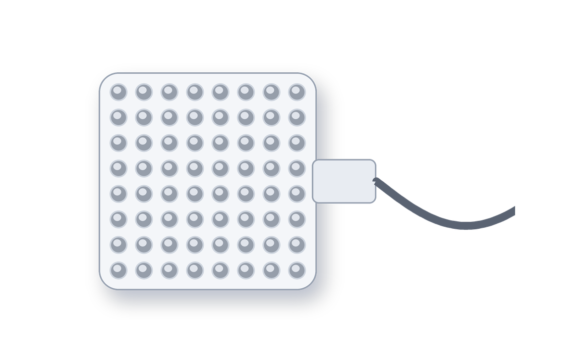 8 by 8 sensor grid